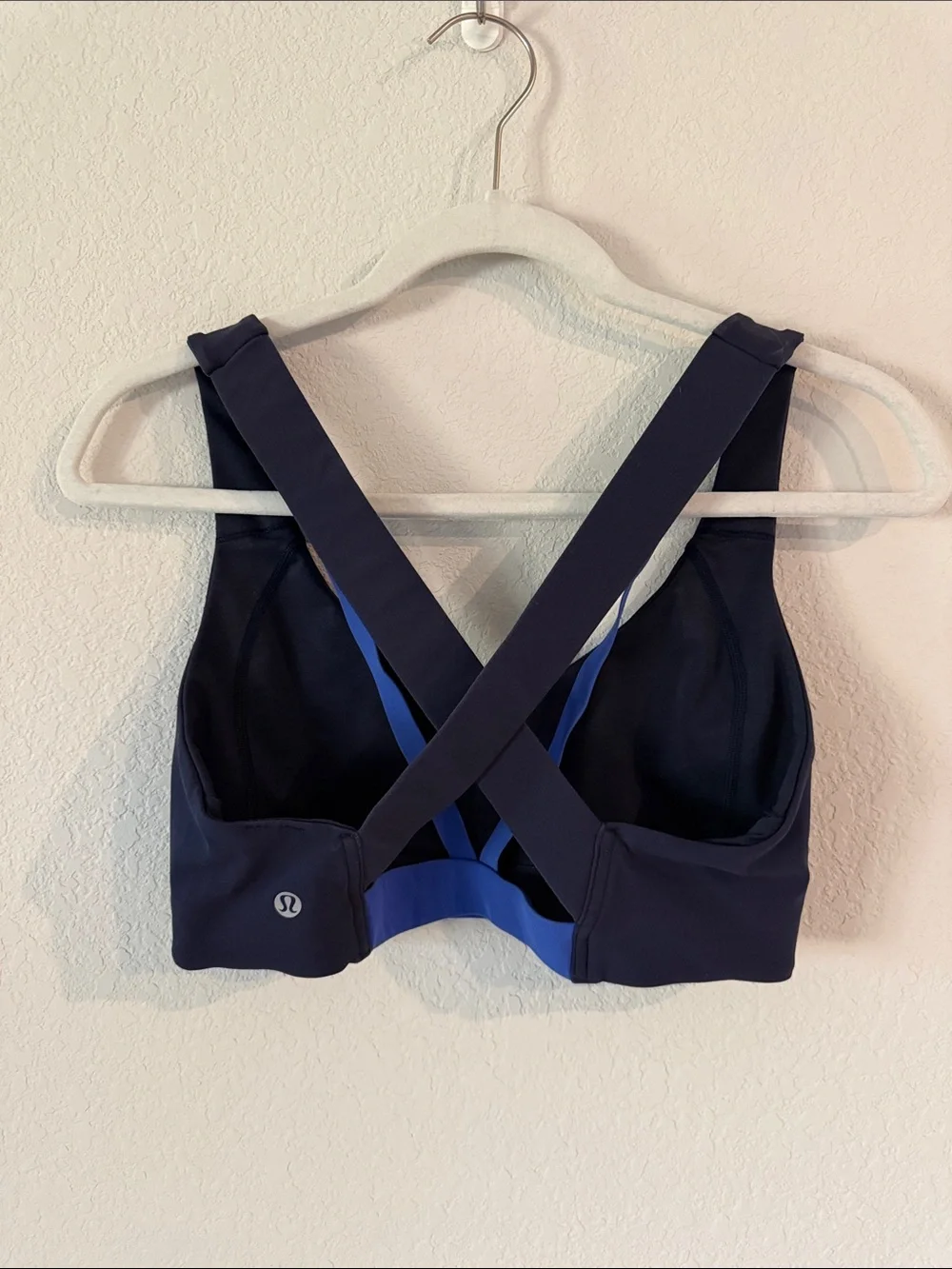 lululemon athletica Navy with Royal Blue Cross-Back Sports Bra